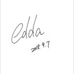edda (えっだ)さんの直筆サイン入り色紙