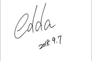 edda (えっだ)さんの直筆サイン入り色紙