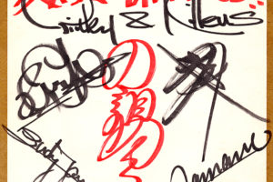 ピンキーとキラーズ (Pinky & Killers) 直筆サイン入り色紙 キングレコード 愛を生き平和に生きる